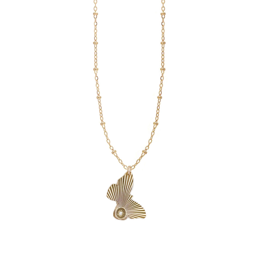 Sima Diamond Butterfly Necklace
