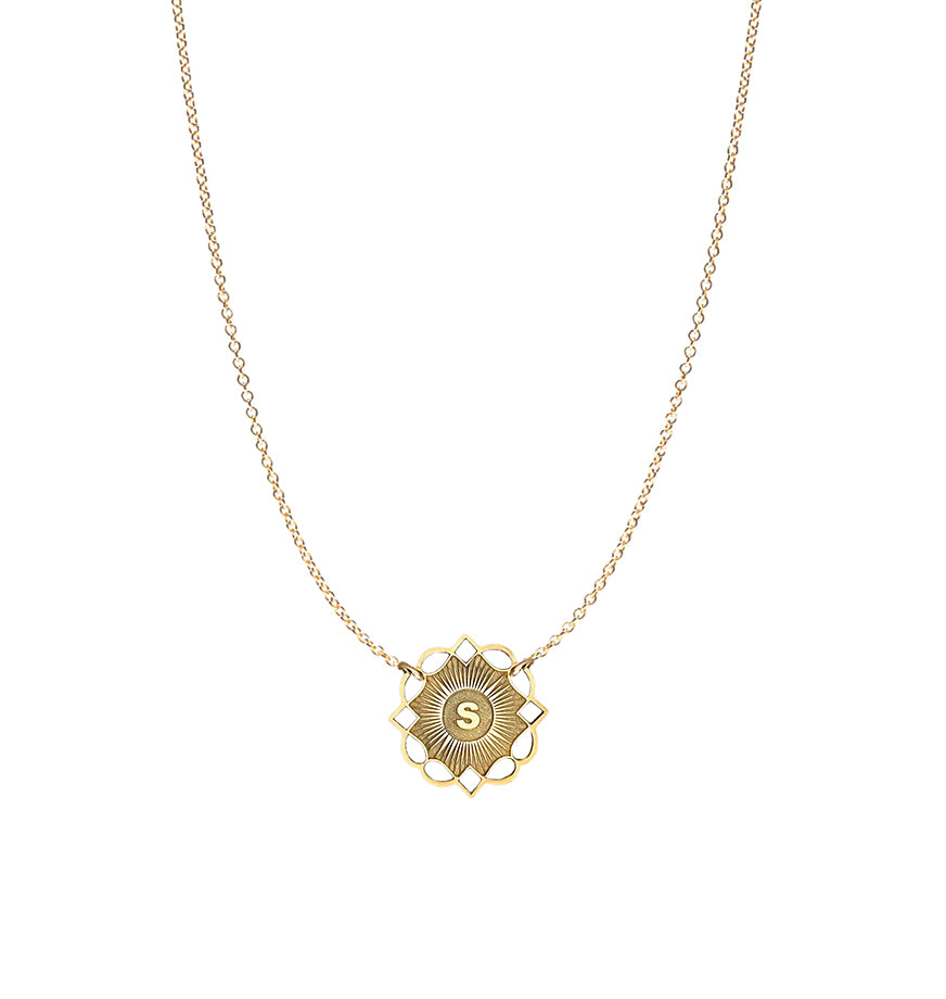 Deven Initial Medallion Necklace