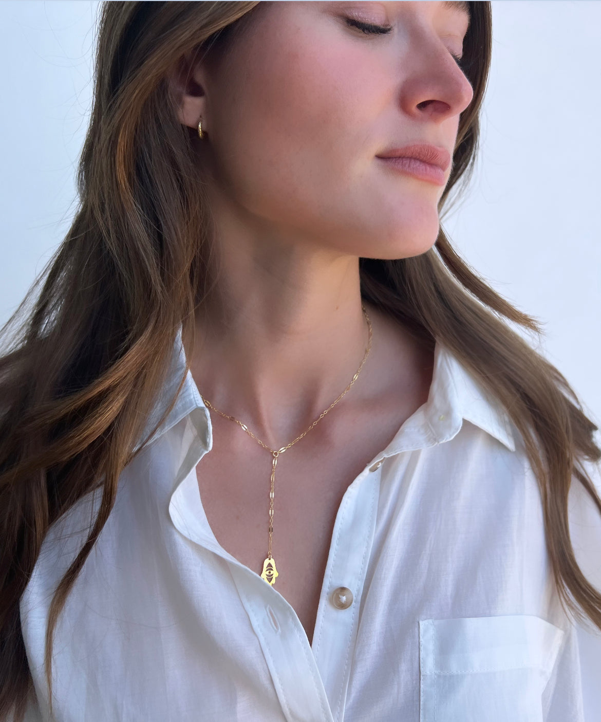 Joyce Evil Eye and Hamsa Lariat