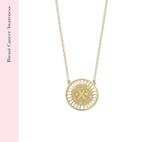 Pink Ribbon Medallion Necklace
