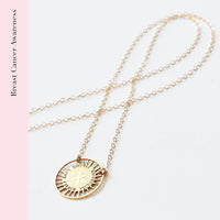 Pink Ribbon Medallion Necklace
