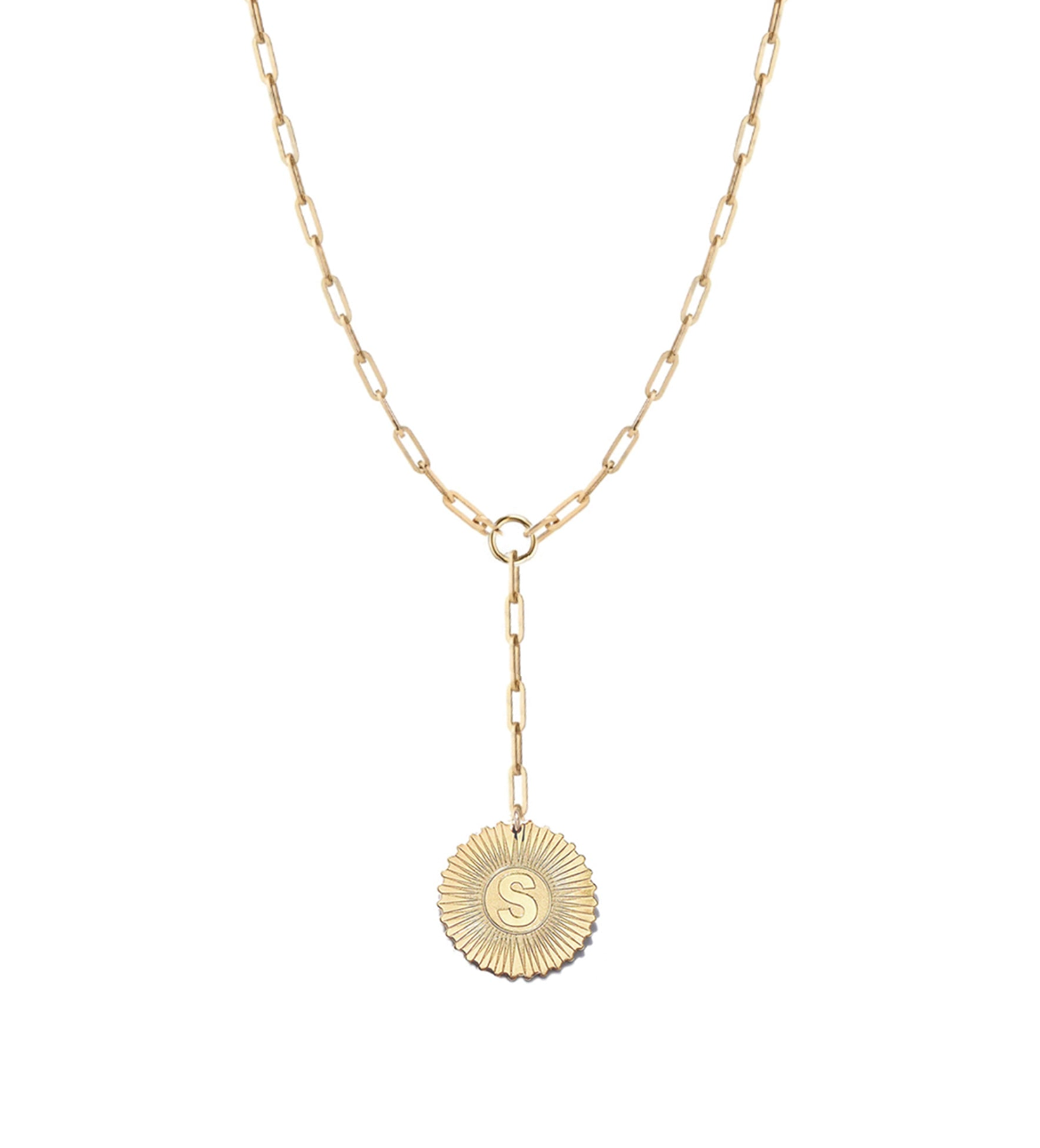 Vesta Initial Medallion Lariat