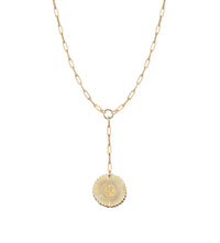 Vesta Multiple Initials Medallion Lariat