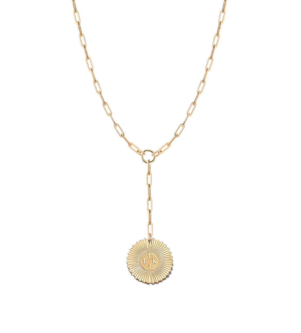 Vesta Multiple Initials Medallion Lariat