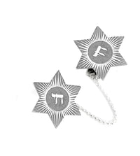 Chai Star of david Tallit Clips