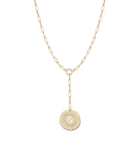 Vesta Multiple Initials Medallion Lariat
