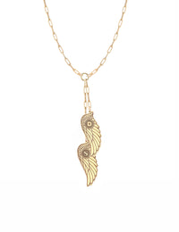 Wing Initial Paperclip Lariat