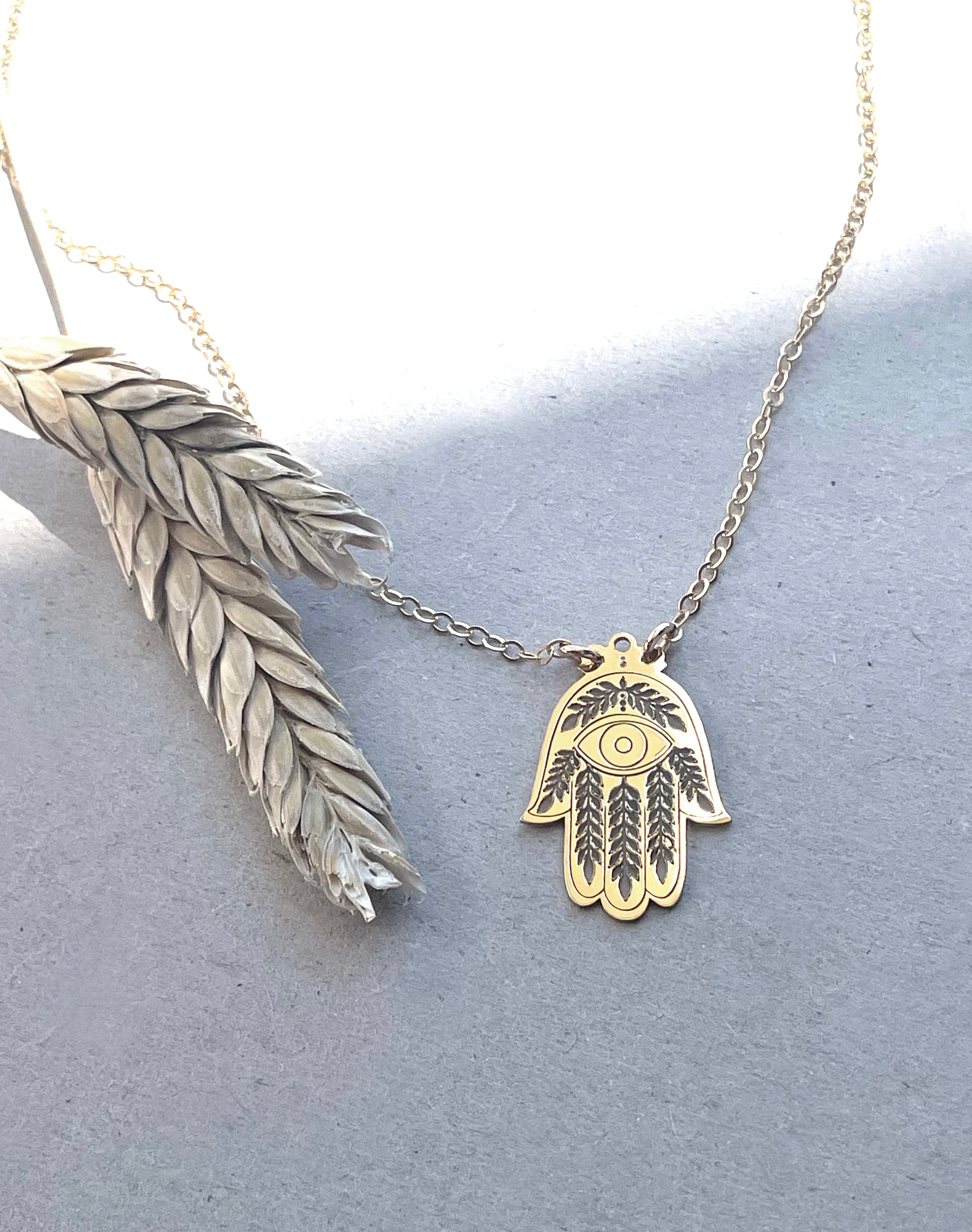 Lily Hamsa Necklace