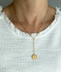 Vesta Initial Medallion Lariat