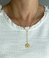 Vesta Multiple Initials Medallion Lariat