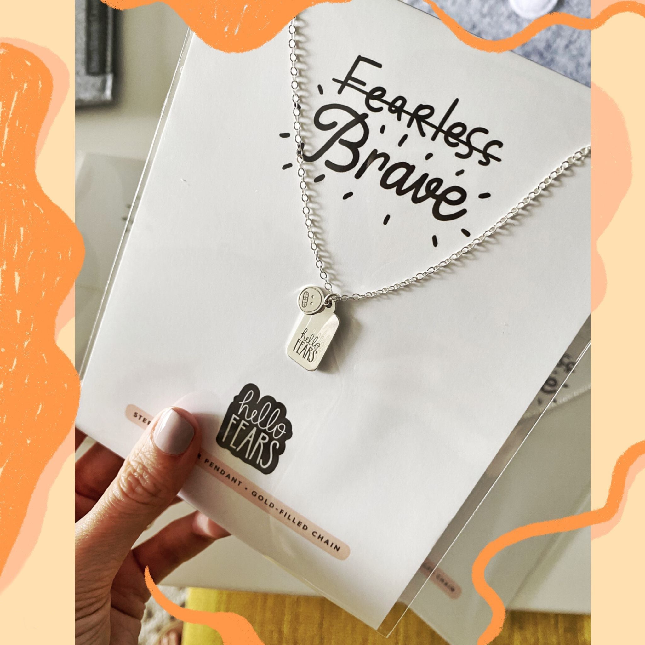 Hello Fears Emoji Tag Necklace