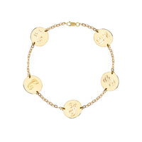 Sandy Personalized Initial Disc Bracelet | Anklet