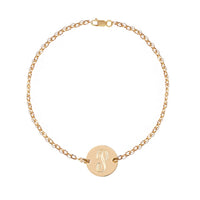 Sandy Personalized Initial Disc Bracelet | Anklet