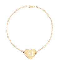 Venus Initial Heart Bracelet
