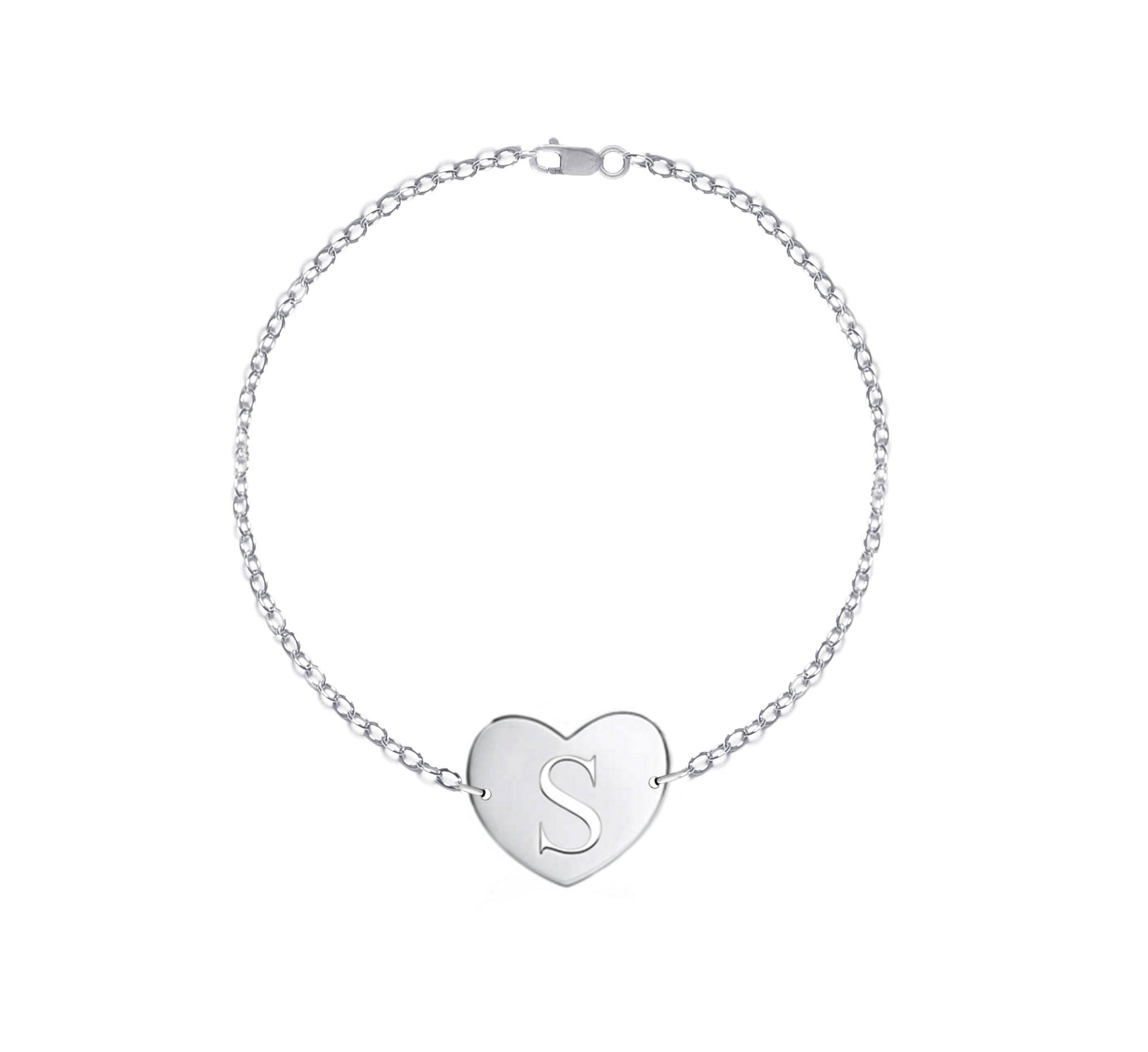 Venus Initial Heart Bracelet