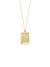 Calendar Paperclip Chain Necklace