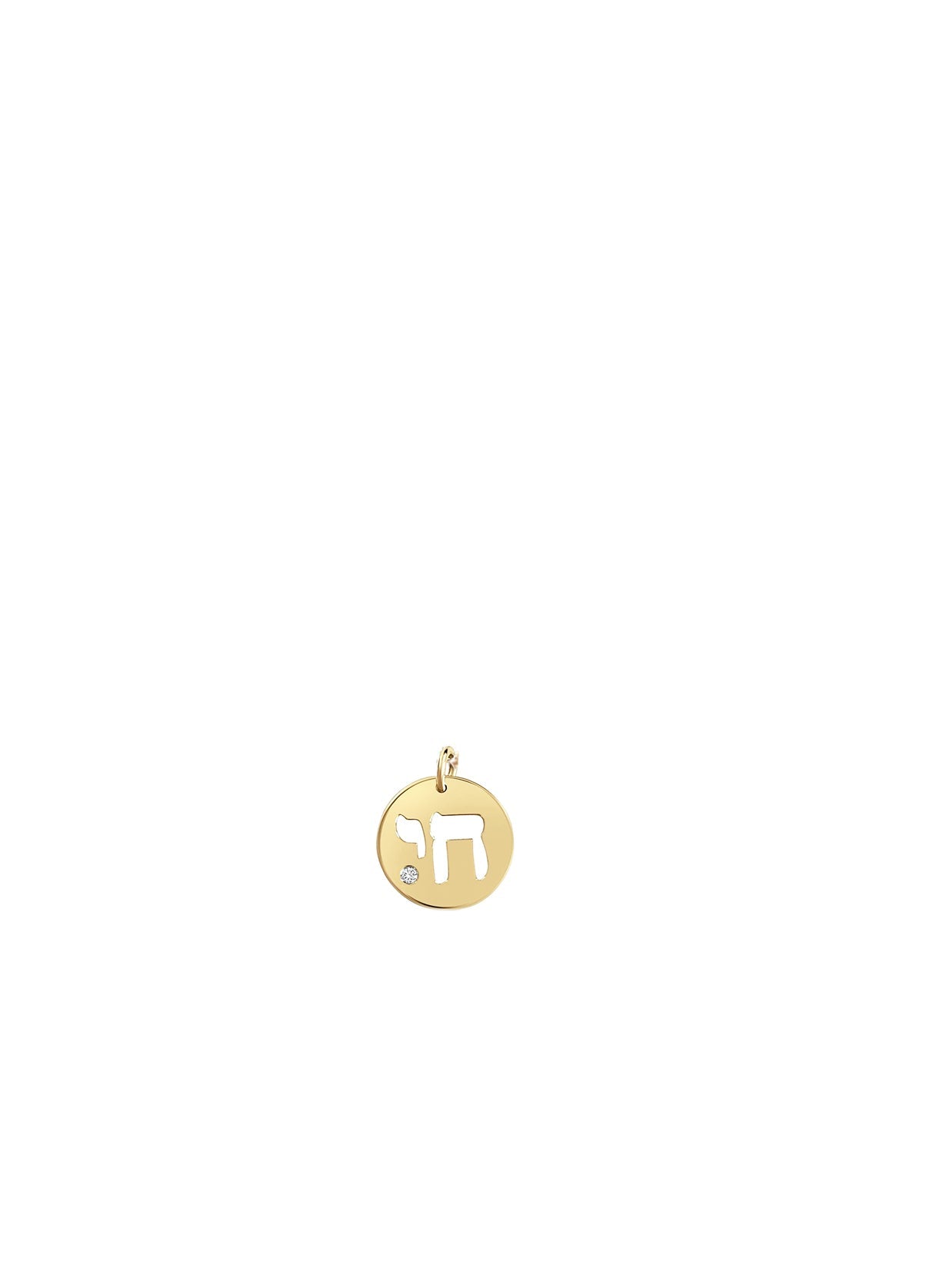 Chai Round Diamond Charm