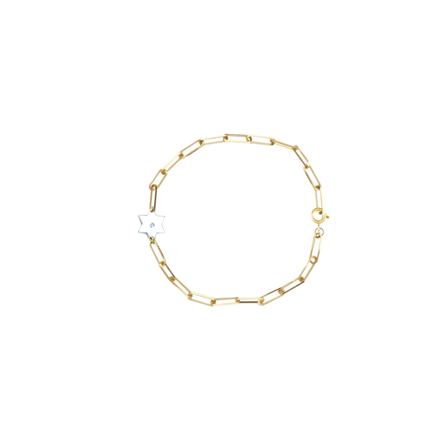 Dani Star of David Diamond Paperclip Bracelet | Anklet