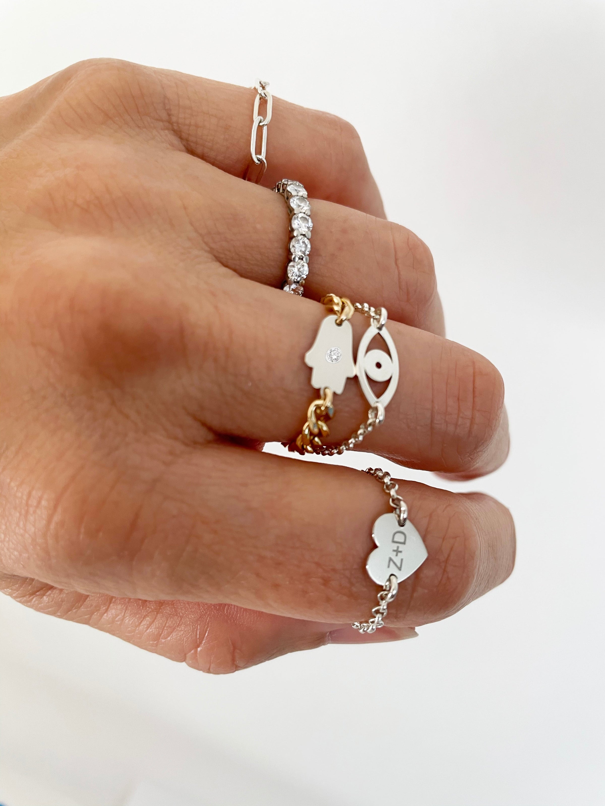 Milena Hamsa Diamong Ring