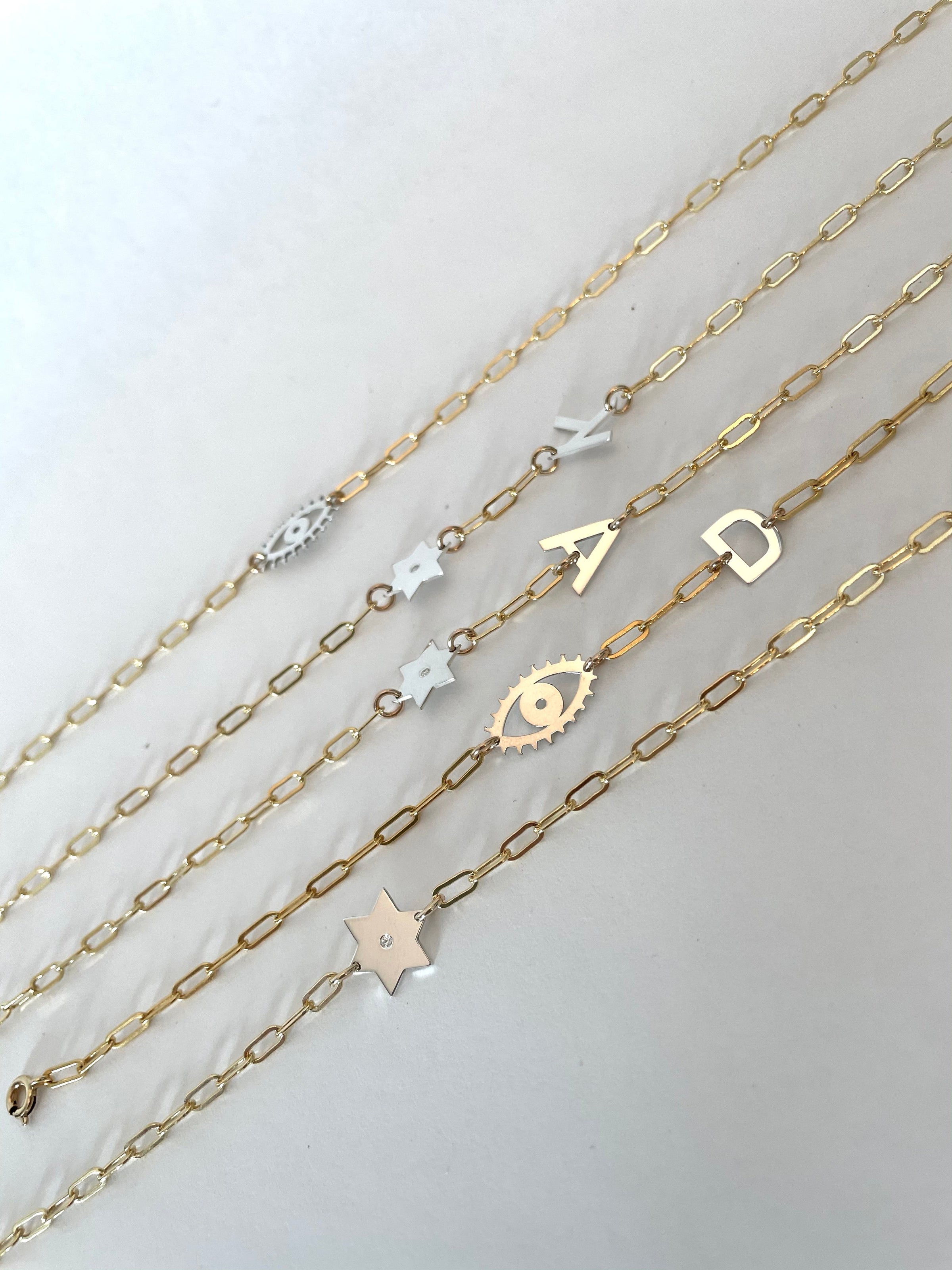 Dani Star of David Diamond Paperclip Necklace