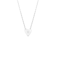 Mijal Diamond Heart Initial Necklace