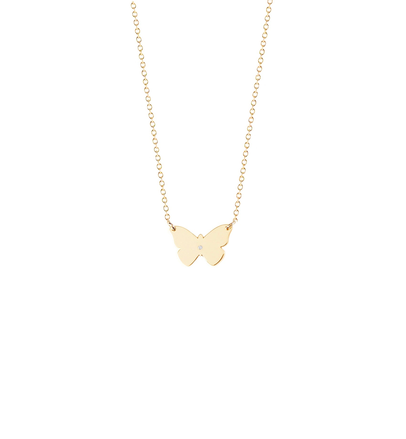 Mini Diamond Butterfly Necklace