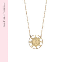Love Ribbon Medallion Necklace