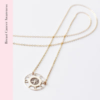Love Ribbon Medallion Necklace