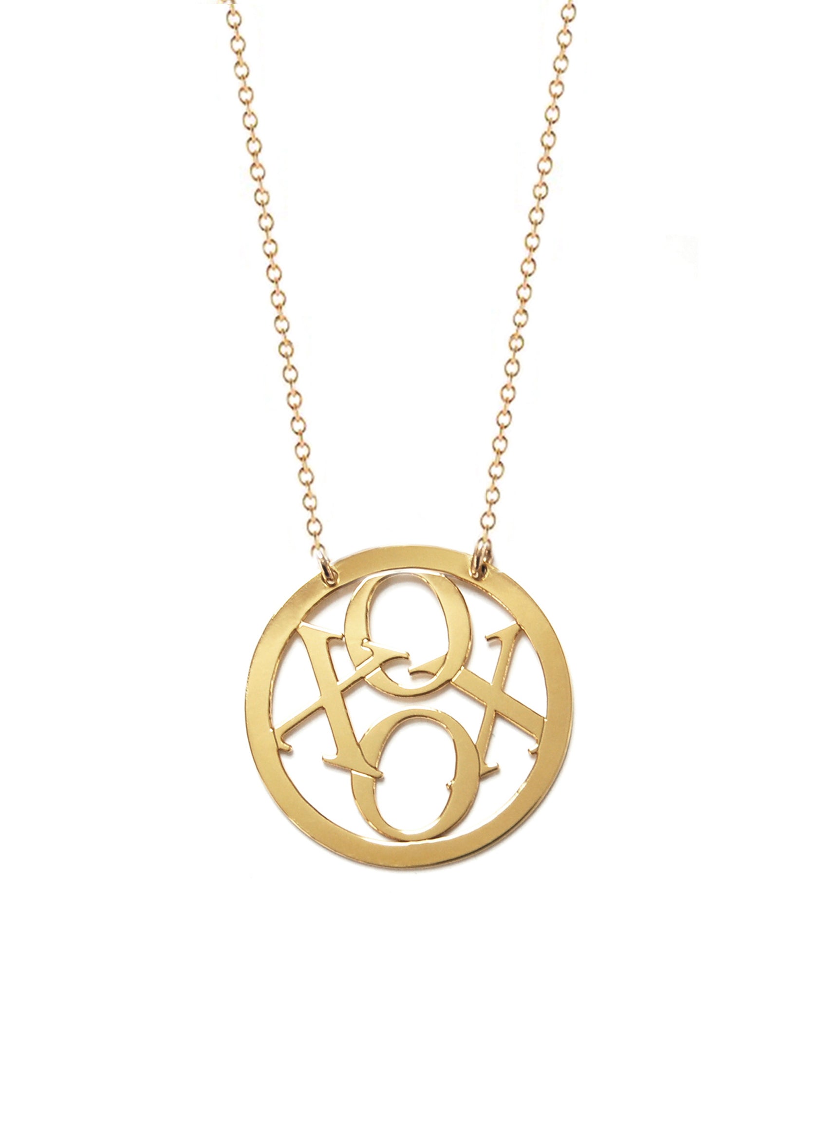 XOXO Circle Necklace
