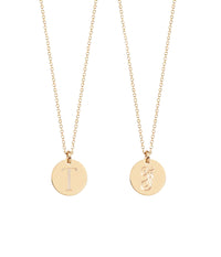 Sandy Initial Disc Necklace
