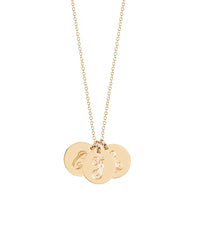 Sandy Initial Disc Necklace