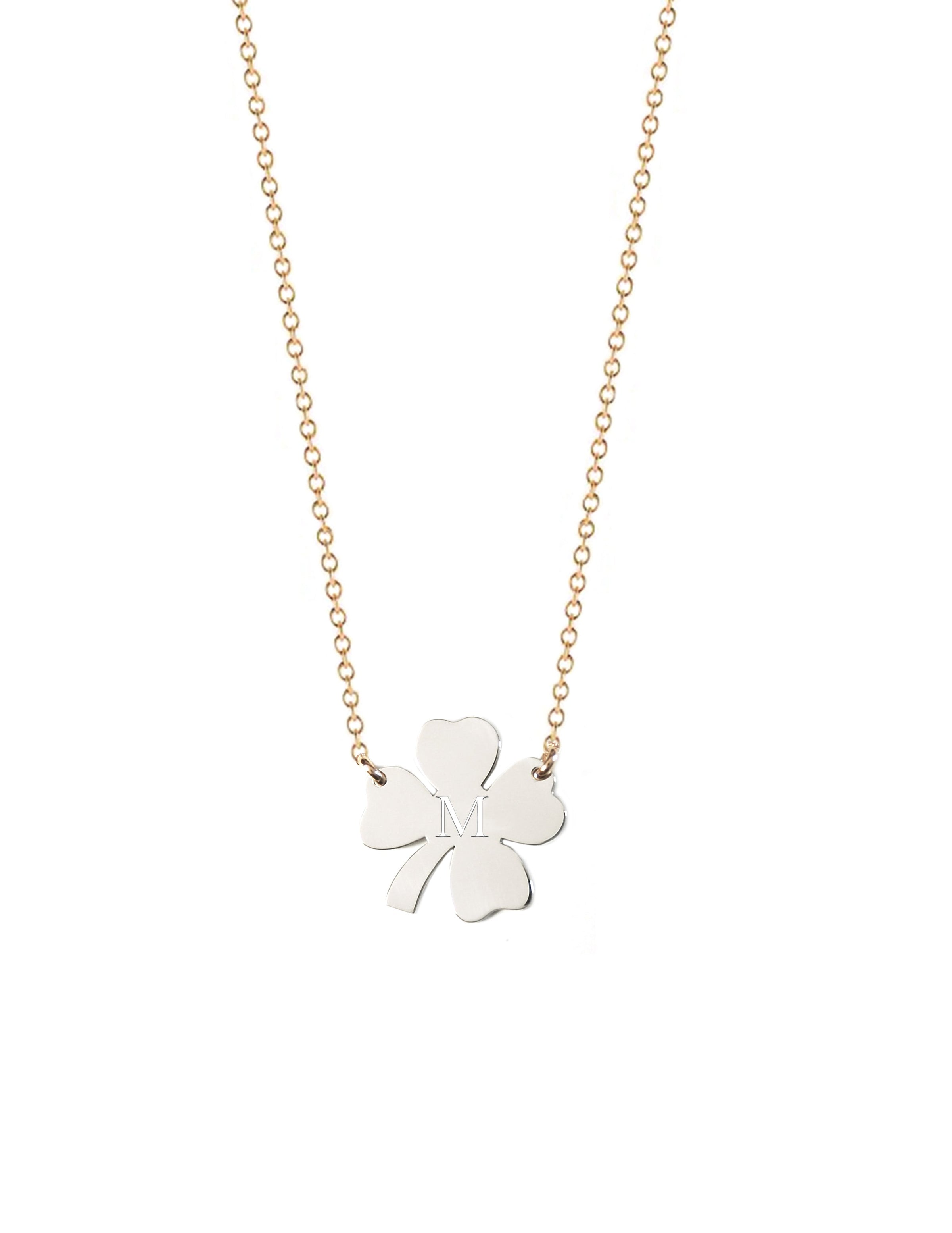 Shamrock Initial Necklace