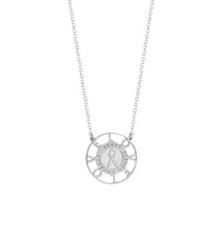 Love Ribbon Medallion Necklace