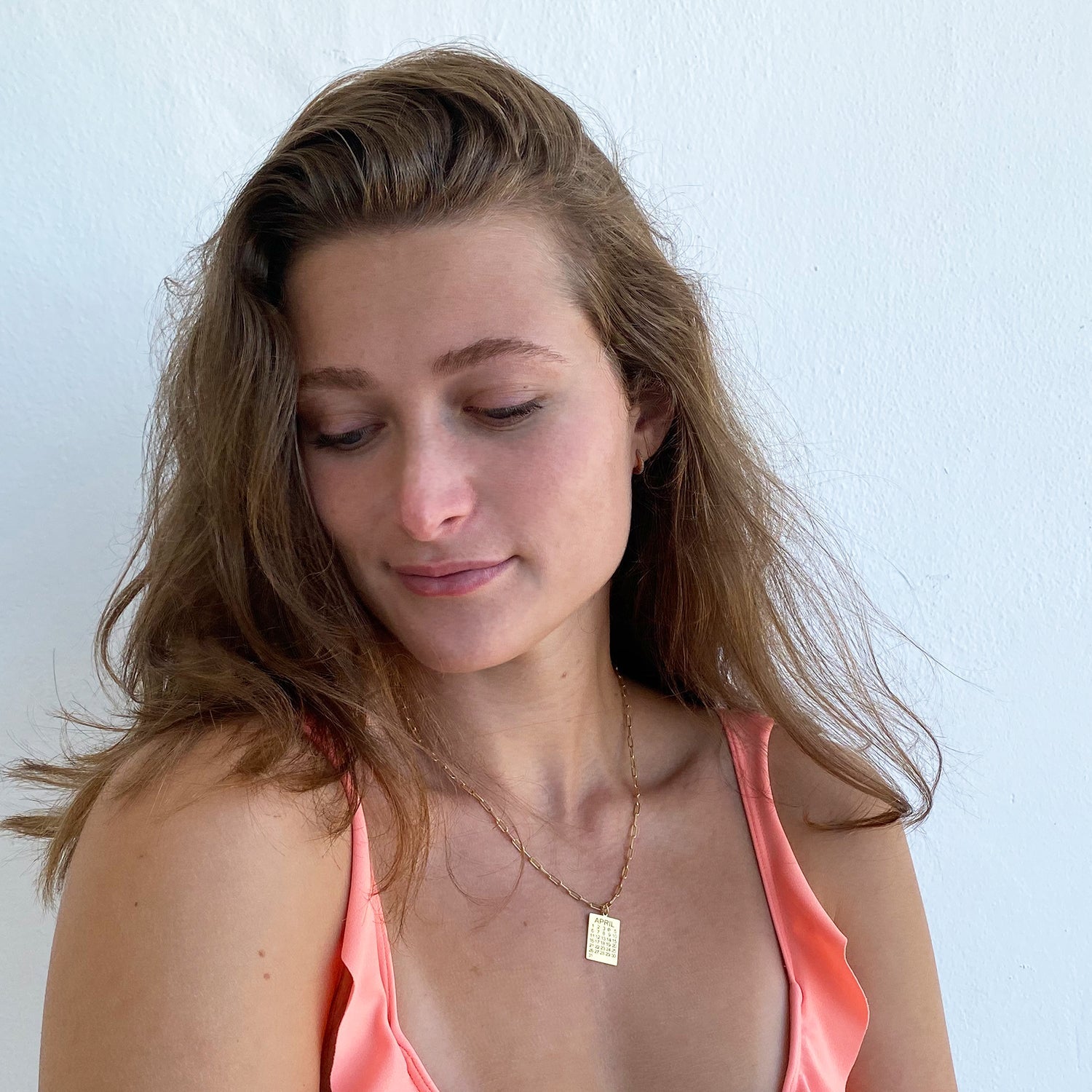 Calendar Paperclip Chain Necklace
