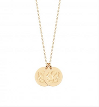 sandy Monogram Disc Necklace