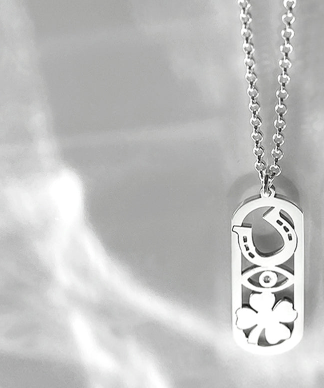 Shaked Diamond Four Leaf Clover Pendant Necklace