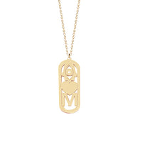 Shaked Diamond Initial Good Luck Necklace
