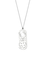 Shaked Diamond Four Leaf Clover Pendant Necklace