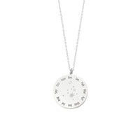 Calendar Diamond Wheel Necklace