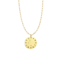 Zodiac Diamond Wheel Necklace