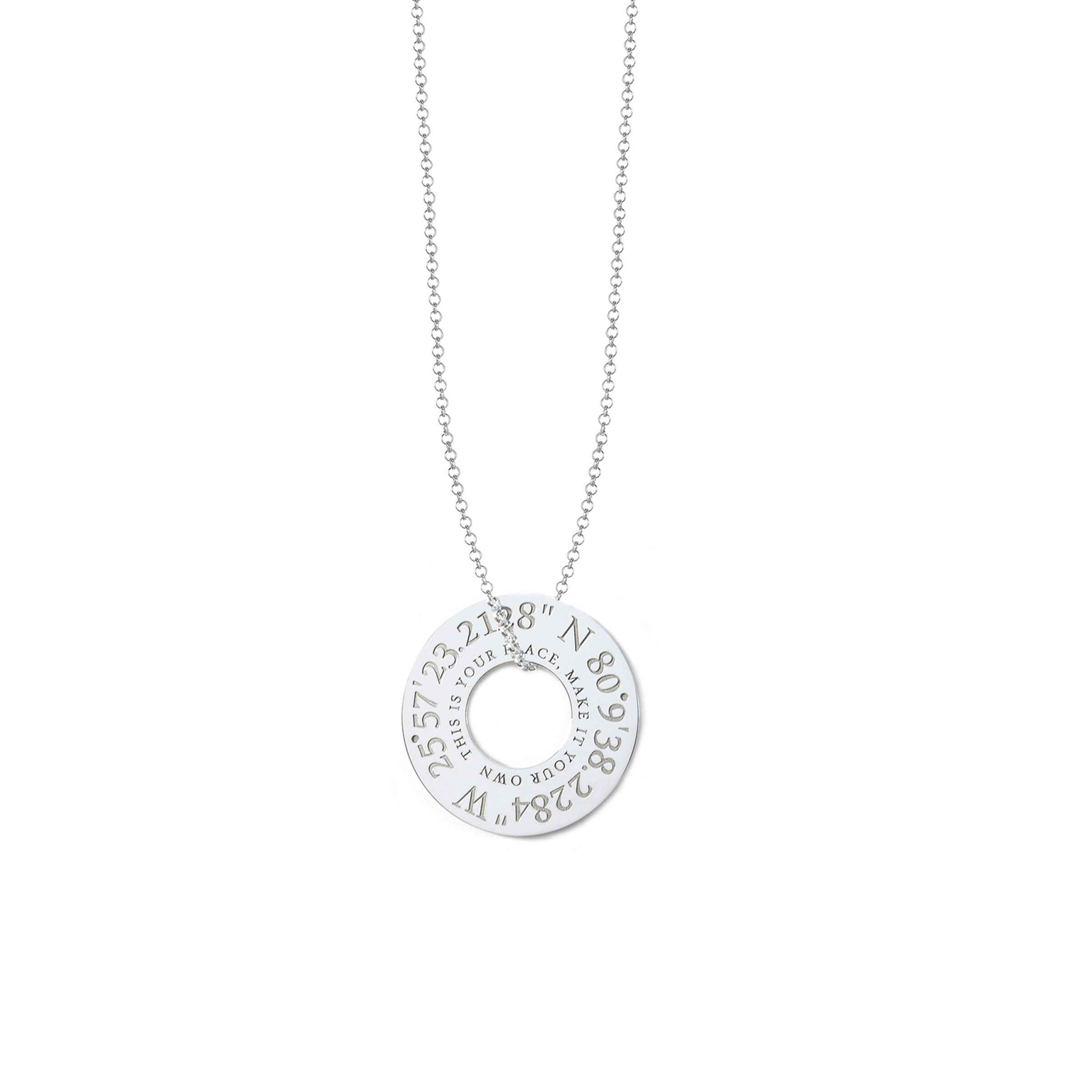 Coordinates Token Necklace