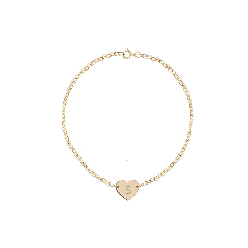Dana Initial Heart Bracelet