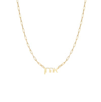 Hebrew Name Paperclip  Necklace