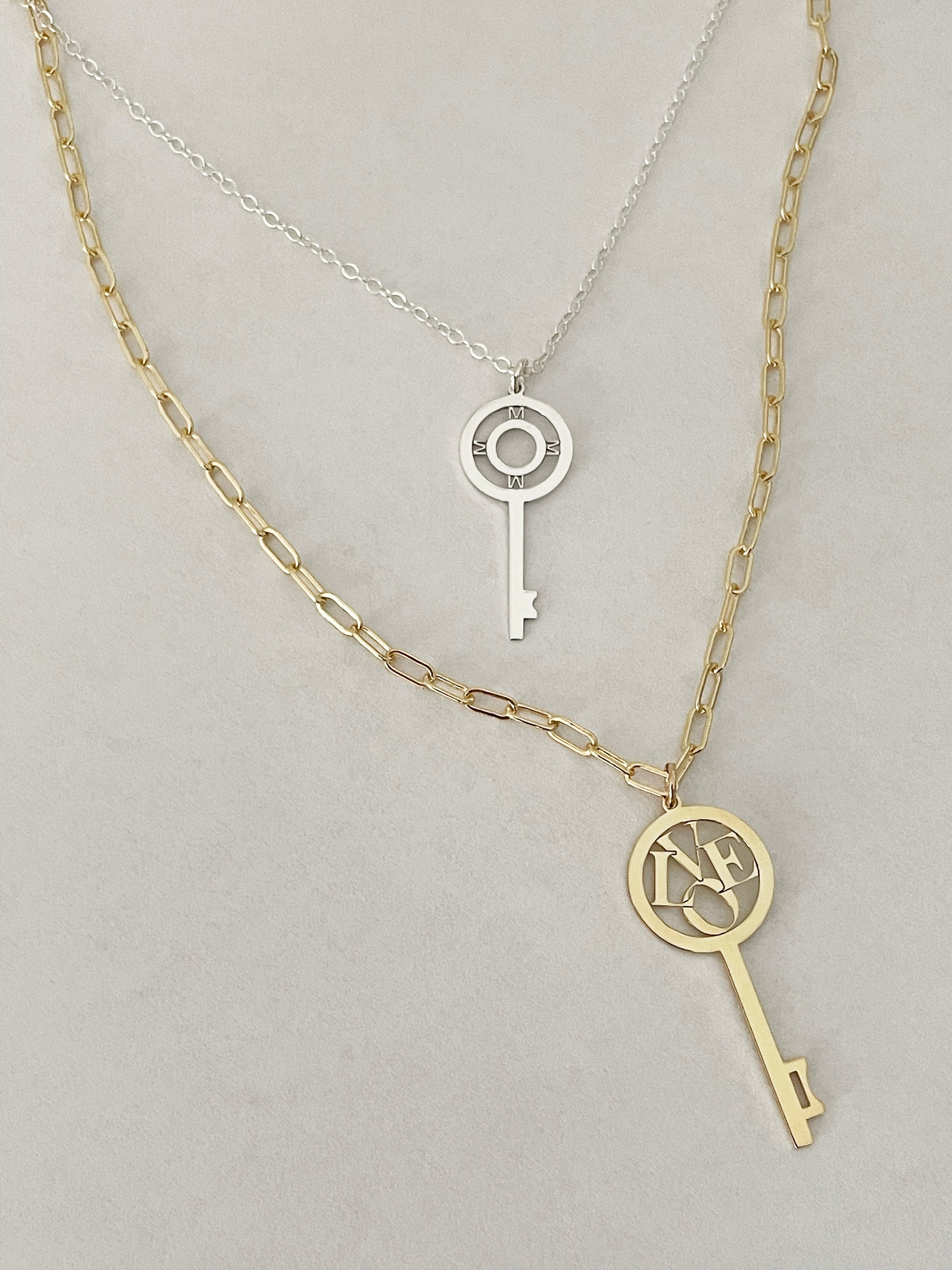 Atlas Initial Key Necklace