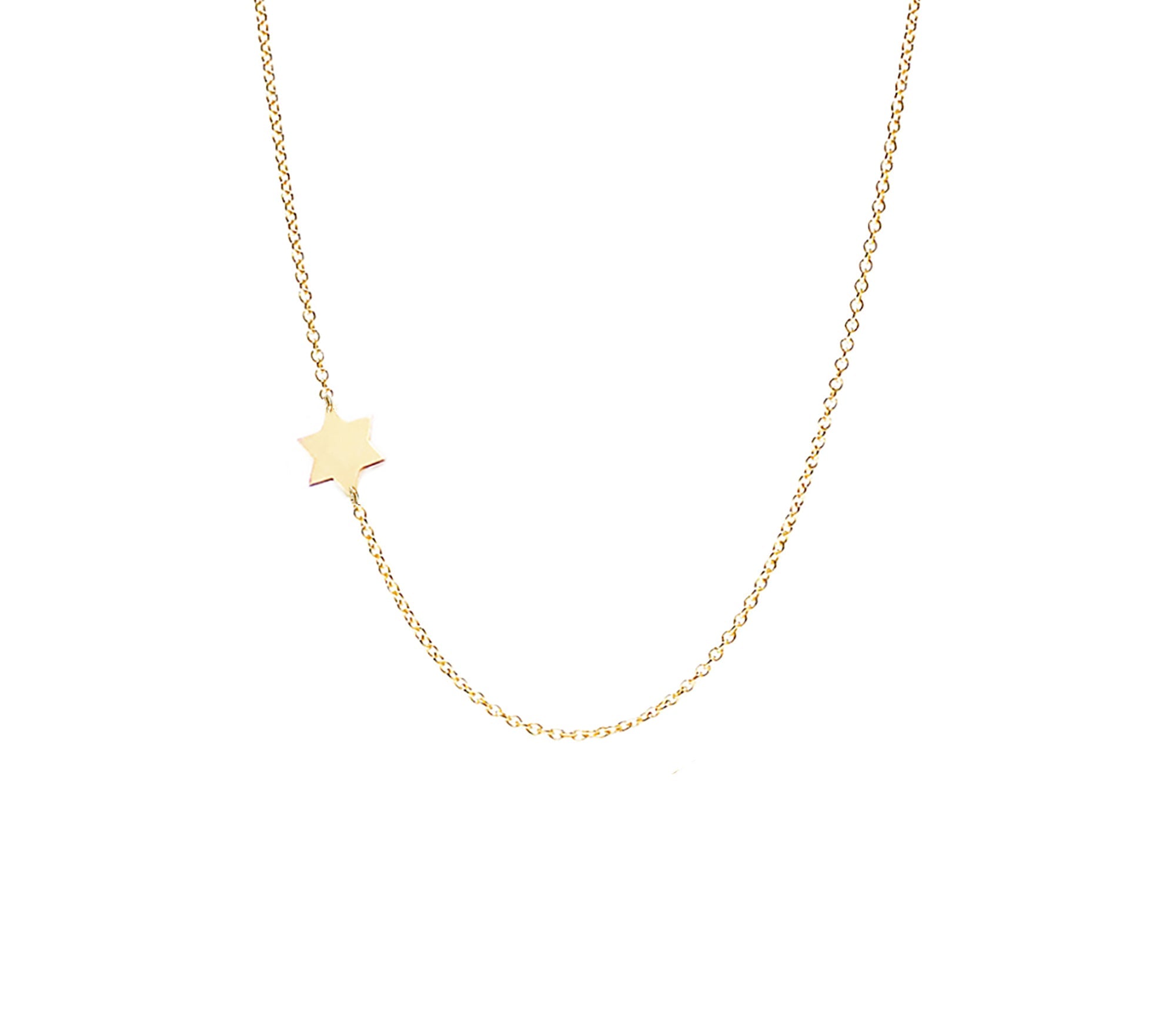 Mini Side Star of David Necklace