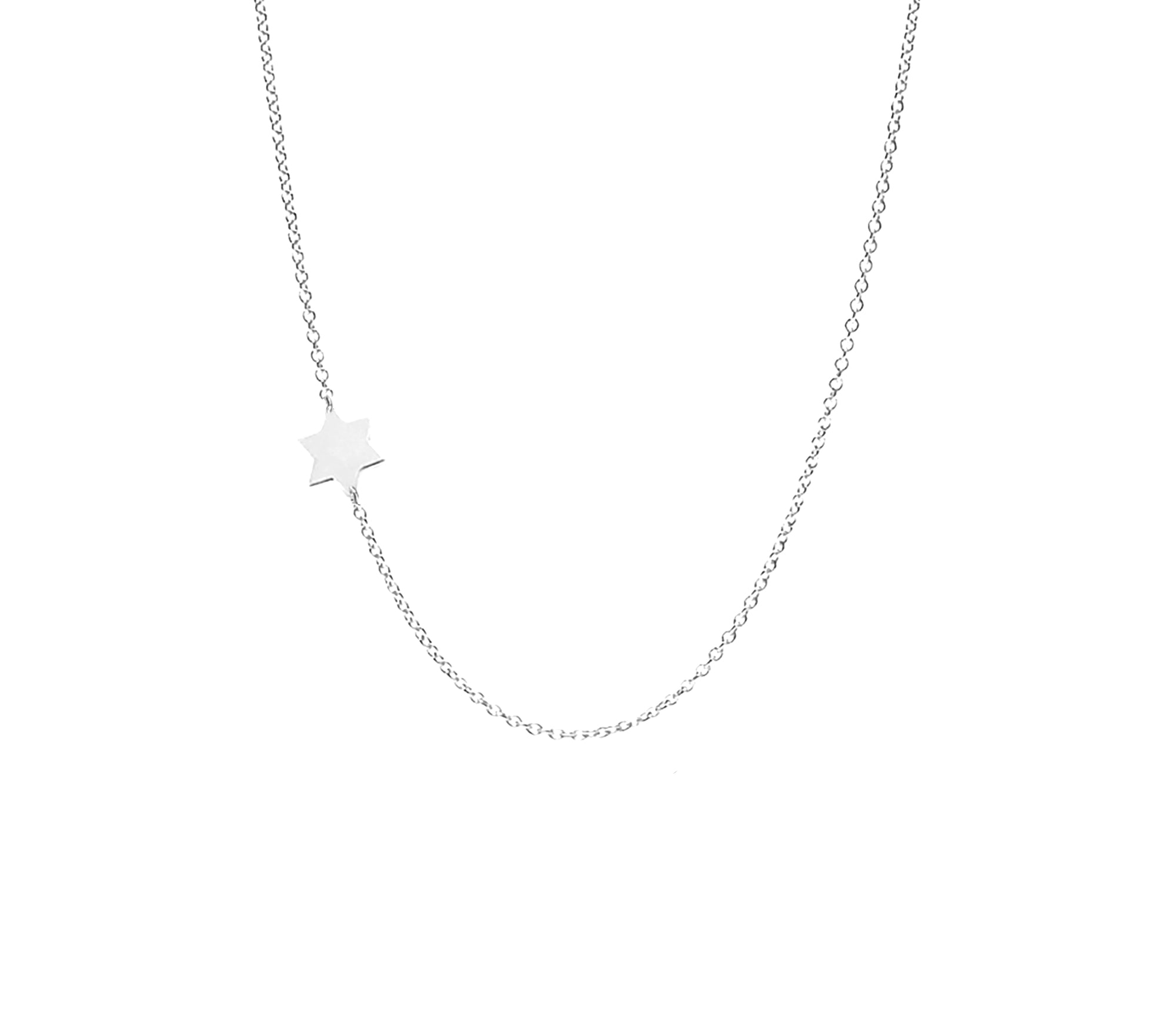 Mini Side Star of David Necklace