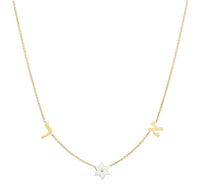 Taly Initials and Star of David Diamond Necklace
