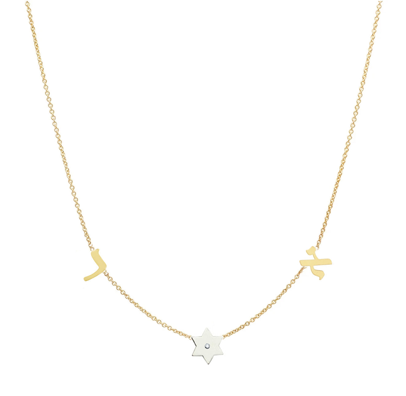 Taly Initials and Symbol Diamond Necklace