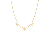 Taly Initials and Star of David Diamond Necklace