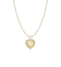 Vesta Initial Heart Medallion Necklace